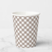 Gobelets En Papier en vichy - Baby shower Automne Rustique | (Gauche)