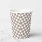 Gobelets En Papier en vichy - Baby shower Automne Rustique | (Droite)