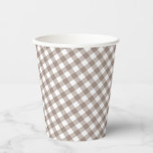 Gobelets En Papier en vichy - Baby shower Automne Rustique | (Recto)