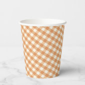 Gobelets En Papier en vichy - Baby shower Automne Rustique | (Verso)