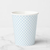 Gobelets En Papier En vichy bleu mignon baby shower simple (Gauche)