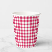 Gobelets En Papier En vichy framboise classique (Verso)