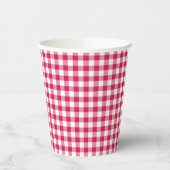 Gobelets En Papier En vichy framboise classique (Gauche)