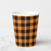 Gobelets En Papier en vichy vérifier Orange Black Paper Cup (Droite)