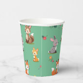Gobelets En Papier Enfant animal de bois mignon anniversaire (Droite)