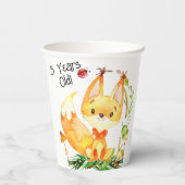 Gobelets En Papier Enfant de Woodland (Verso)