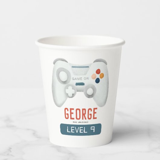 Gobelets En Papier Enfants Cool Blue Jeu Anniversaire (Verso)