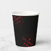 Gobelets En Papier Enfants d'agents secrets personnalisés (Verso)