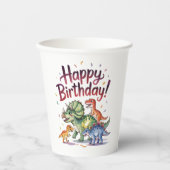 Gobelets En Papier Enfants Dinosaur Anniversaire (Recto)