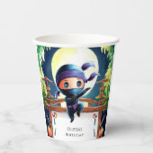 Gobelets En Papier Enfants espions Ninja Anniversaire (Recto)