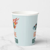 Gobelets En Papier Enfants Hot Blue Racing voiture Anniversaire (Droite)