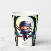 Gobelets En Papier Enfants magiques Ninja Anniversaire (Recto)