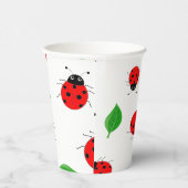Gobelets En Papier Enfants mignonne Rouge coccinelle et vert quitter  (Droite)