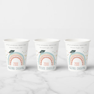 Gobelets En Papier Enfants mignons Boho Arc-en-ciel Étoiles préscolai