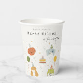 Gobelets En Papier Enfants mignons Chiens de marionnettes pawty N'imp (Verso)