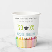 Gobelets En Papier Enfants mignons Crayon Fun Rainbow Preschool Gradu (Verso)