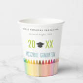 Gobelets En Papier Enfants mignons Crayon Fun Rainbow Preschool Gradu (Recto)