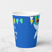 Gobelets En Papier Enfants requin bleu Fintastic Anniversaire (Droite)