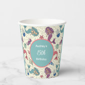 Gobelets En Papier Enfants Sirène Anniversaire (Recto)