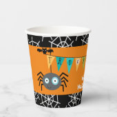 Gobelets En Papier Enfants Trick ou Treat Spider Halloween (Recto)