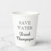 Gobelets En Papier Enregistrer l'eau Boire Champagne drôle sur mesure (Recto)