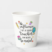 Gobelets En Papier Enseignant Merci (Verso)