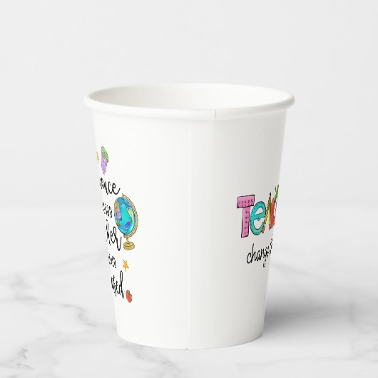 Gobelets En Papier Enseignant Merci (Droite)