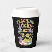 Gobelets En Papier Enseignement Lucky Charms Enseignant St Patricks D (Recto)