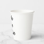 Gobelets En Papier Enseigner l'inspiration d'amour | Phrase inspirant (Verso)