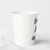 Gobelets En Papier Enseigner l'inspiration d'amour | Phrase inspirant (Recto)