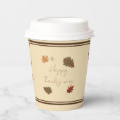 Gobelets En Papier Ensemble de coupe en papier "Bon thanksgiving" (av (Recto)