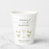 Gobelets En Papier Enterrement de vie de jeune fille Bikinis & Martin (Recto)