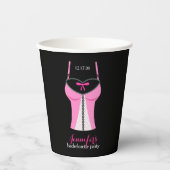 Gobelets En Papier Enterrement de vie de jeune fille Bustier rose (Recto)