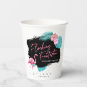 Gobelets En Papier Enterrement de vie de jeune fille flamant rose Flo (Verso)