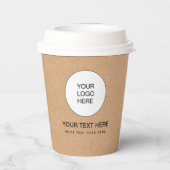 Gobelets En Papier Entreprise Logo Événement Artisanat Rustique Avec  (Verso)