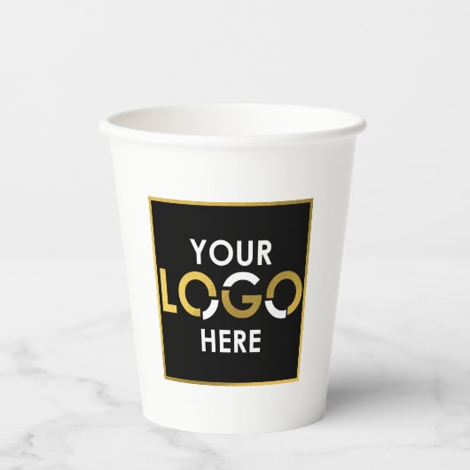 Gobelets En Papier Entreprise personnalisée Votre logo ici Promotions (Recto)