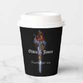 Gobelets En Papier Épée Dragon Rouge (Recto)