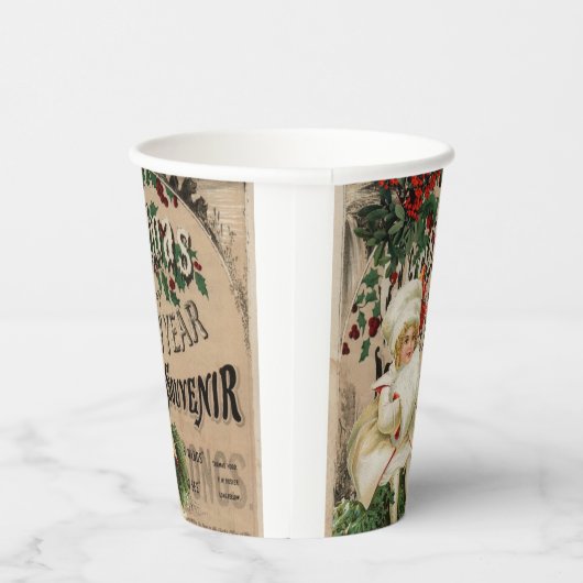 Gobelets En Papier Ephemera Noël Nouvel An Poster Souvenir (Droite)