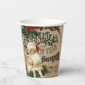 Gobelets En Papier Ephemera Noël Nouvel An Poster Souvenir (Recto)
