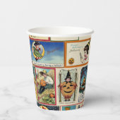 Gobelets En Papier Ephémère d'Halloween vintage (Verso)