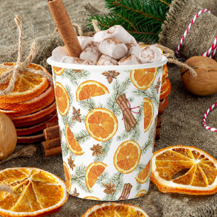 Gobelets En Papier Épice d'agrumes des Fêtes de Noël