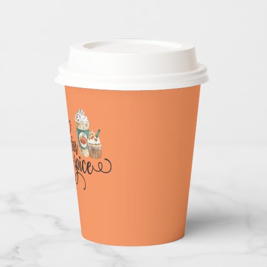 Gobelets En Papier Épices citrouilles et tout Nice (Gauche)