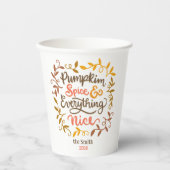 Gobelets En Papier Épices citrouilles & tout beau (Recto)