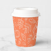 Gobelets En Papier Épices citrouilles Vacances d'automne Coupe en pap (Droite)