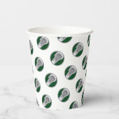 Gobelets En Papier Équipe de crosse Vert (Verso)