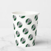 Gobelets En Papier Équipe de crosse Vert (Gauche)