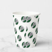 Gobelets En Papier Équipe de crosse Vert (Droite)