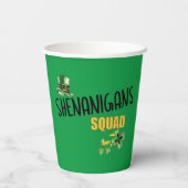 Gobelets En Papier Équipe de la Saint-Patrick de Shenanigans Squad (Verso)