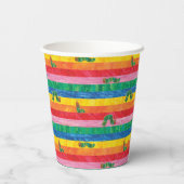 Gobelets En Papier Eric Carle | Caterpillar Rainbow Stripe Motif (Verso)