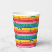 Gobelets En Papier Eric Carle | Caterpillar Rainbow Stripe Motif (Droite)
